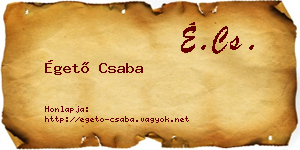 Égető Csaba névjegykártya